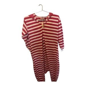 Beauty Shine Striped Hooded Onesie - Size XL NWT Alice In Wonderland Cheshire Ca